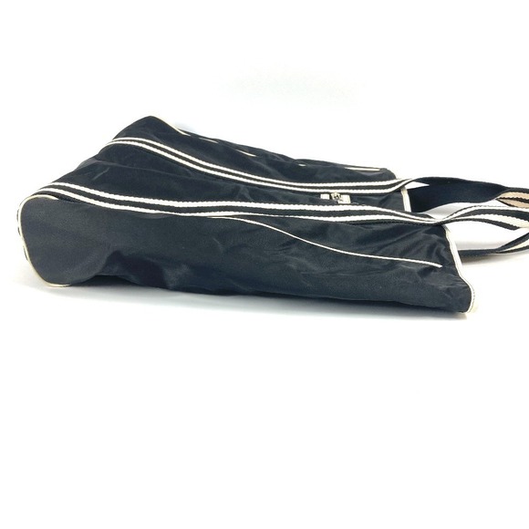 Gucci Logo Tote Bag Boston Shoulder Nylon Black - Picture 3 of 15